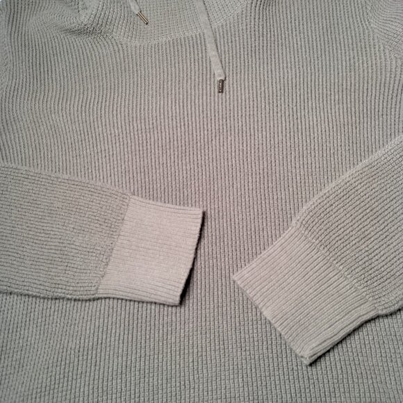 Lauren Ralph Lauren Shirt Women Medium High Neck Army Green Waffle Knit Top - Picture 10 of 13